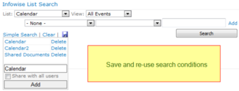 Infowise List Search screenshot