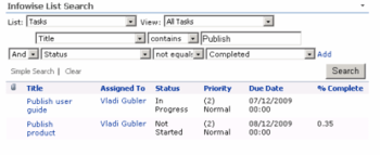 Infowise List Search screenshot 2