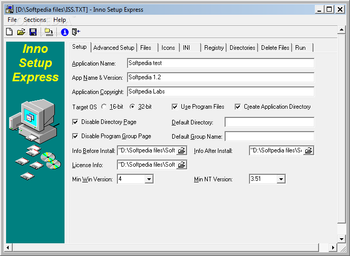 Inno Setup Express screenshot