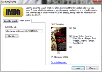 Insert IMDb Info screenshot 3