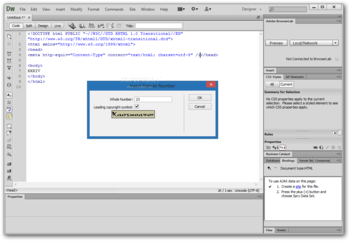 Insert Roman Number for Dreamweaver screenshot 2