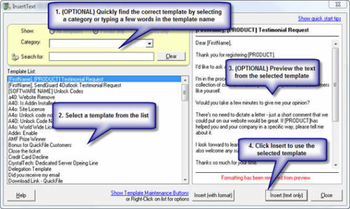 InsertText for Outlook screenshot