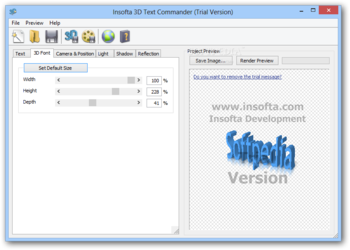 Insofta 3D Text Commander screenshot 2