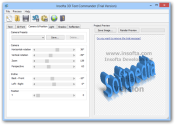 Insofta 3D Text Commander screenshot 3