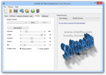 Insofta 3D Text Commander screenshot 5