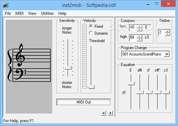 Inst2Midi screenshot