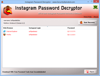 Instagram Password Decryptor screenshot