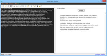 InstaHTML screenshot