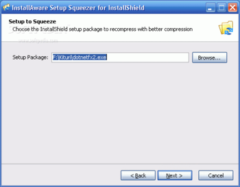 InstallAware Setup Squeezer for InstallShield screenshot