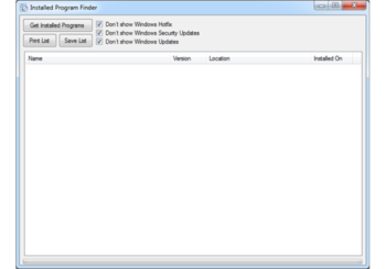 Installed Program Finder screenshot
