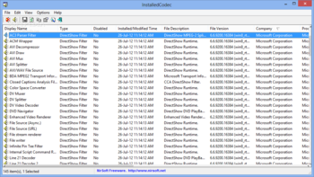 InstalledCodec screenshot