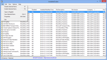 InstalledCodec screenshot 2