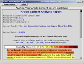 Instant Article Analyzer screenshot