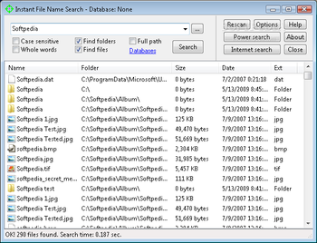 Instant File Name Search screenshot