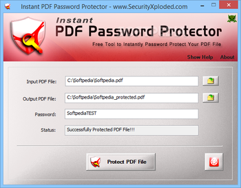 Instant PDF Password Protector screenshot