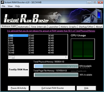 Instant RAM Booster screenshot