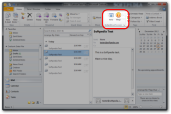 InstantConference Outlook Add-In screenshot