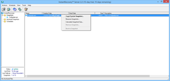 InstantRecovery Server screenshot
