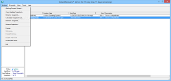 InstantRecovery Server screenshot 2