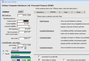 InStep Personal Finance screenshot