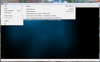 Intel Inspector XE 2011 (formerly Intel Thread Checker) screenshot 2