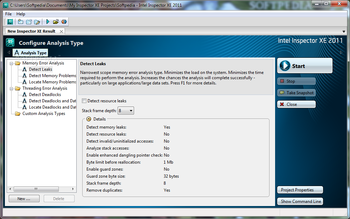 Intel Inspector XE 2011 (formerly Intel Thread Checker) screenshot 4