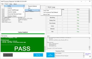 Intel Processor Diagnostic Tool screenshot 4