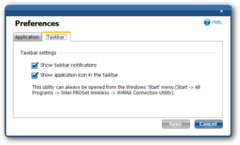 Intel PROSet/Wireless WiMAX screenshot 3