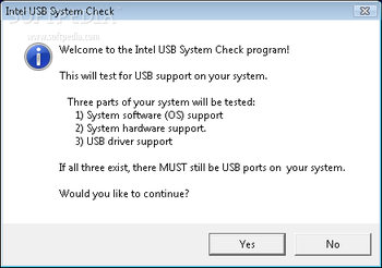 Intel USB System Check screenshot