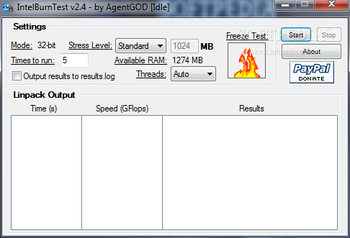 IntelBurnTest screenshot