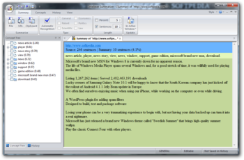 Intellexer Summarizer screenshot