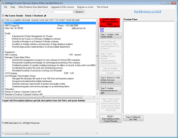 Intelligent Custom Resumes screenshot
