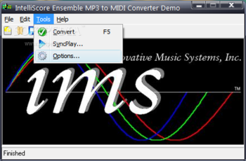 Intelliscore Ensemble MP3 to MIDI Converter screenshot 2