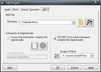 Intelliscore Ensemble MP3 to MIDI Converter screenshot 7