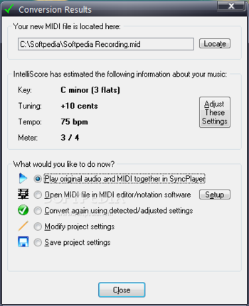 Intelliscore Polyphonic MP3 to MIDI Converter screenshot 15