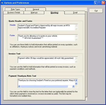 Interact EasyQuote Platinum screenshot