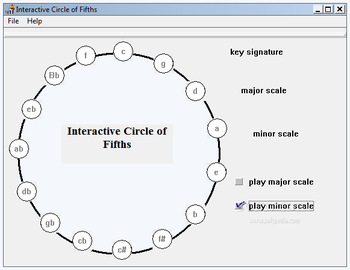 Interactive Circle of Fifths screenshot