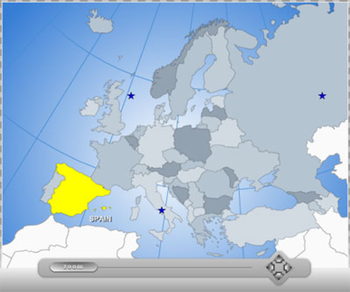 Interactive Flash Map of Europe screenshot 2