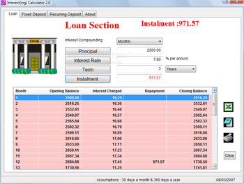 Interest(ing) Calculator screenshot