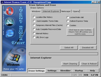 Internet Browser Eraser screenshot 3