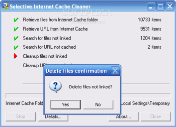 Internet Cache Cleaner screenshot 2