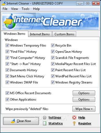 Internet Cleaner screenshot