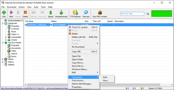 Internet Download Accelerator Portable screenshot