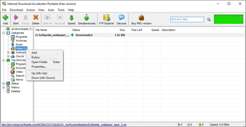 Internet Download Accelerator Portable screenshot 2
