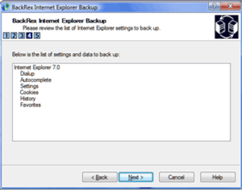 Internet Explorer Backup screenshot