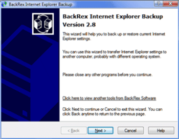 Internet Explorer Backup screenshot 2