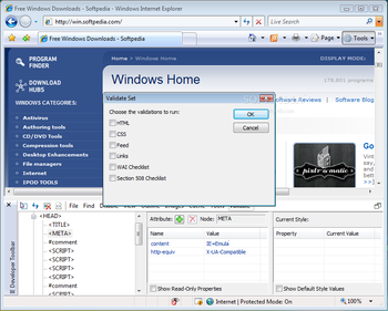 Internet Explorer Developer Toolbar screenshot 9