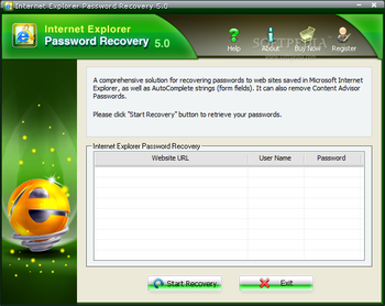 Internet Explorer Password Recovery screenshot