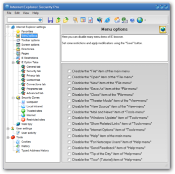 Internet Explorer Security Pro (formerly Internet Security Tweak Pro) screenshot 3