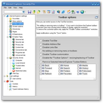Internet Explorer Security Pro (formerly Internet Security Tweak Pro) screenshot 4